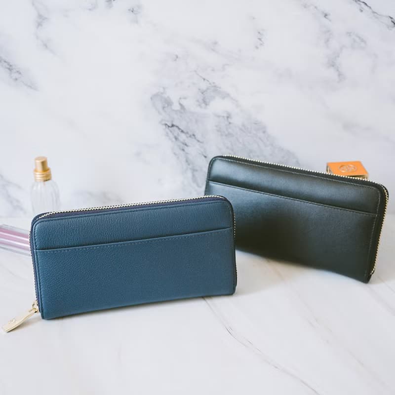 【禮盒】真皮簡潔長夾 B19-633 咖