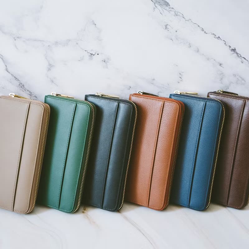 【禮盒】真皮簡潔長夾 B19-633 咖