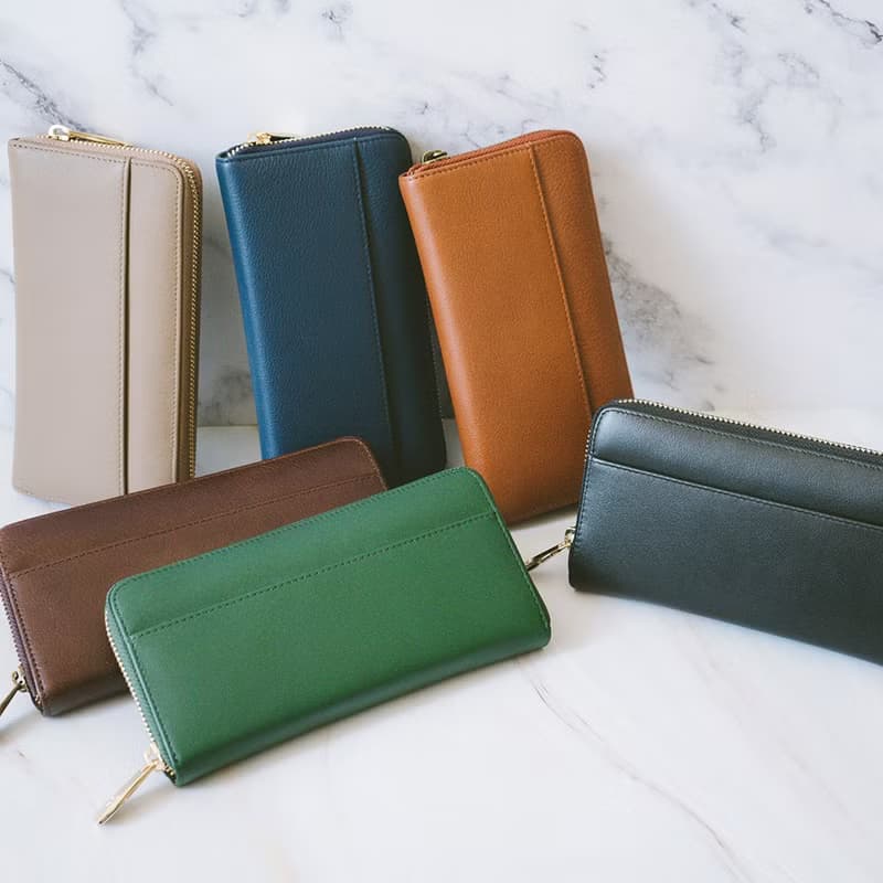 【禮盒】真皮簡潔長夾 B19-633 咖