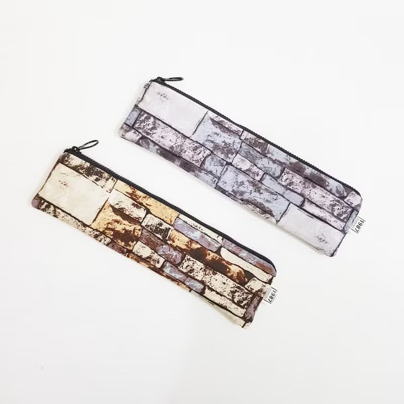 【換季特賣】【石頭紋理-紫灰】 餐具袋 環保 筆袋 刷具袋 交換禮