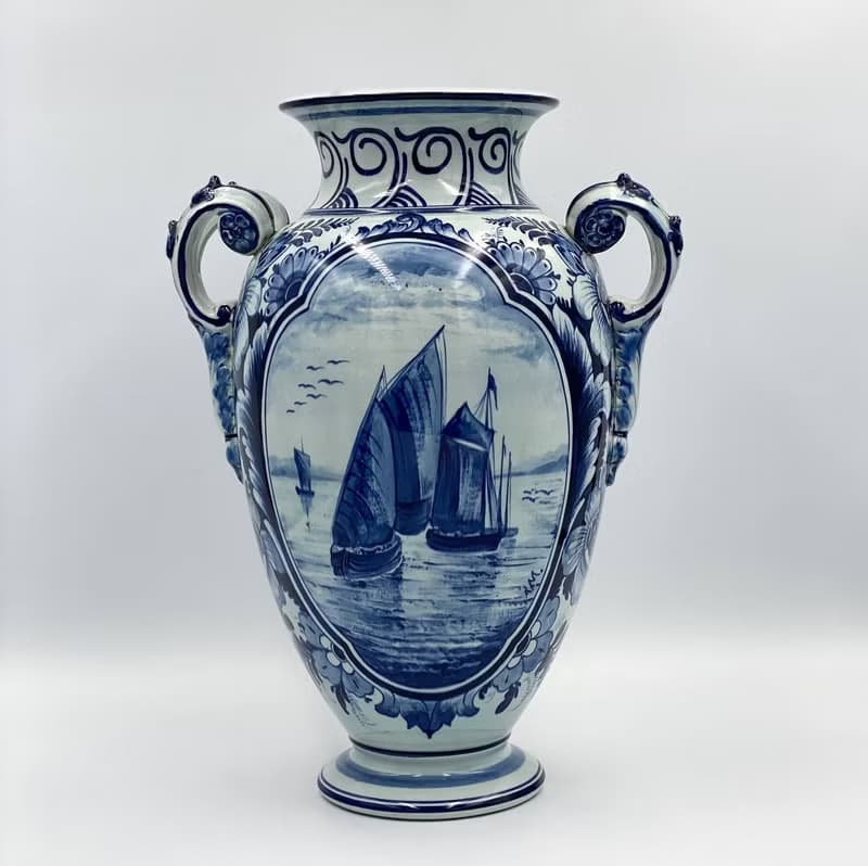 絕對古董藍色花瓶 Delft Bonnie | 三件套手繪花瓶