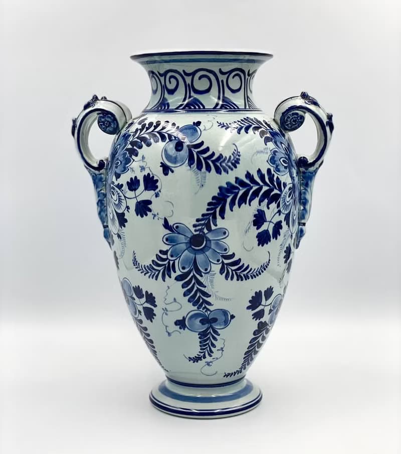 絕對古董藍色花瓶 Delft Bonnie | 三件套手繪花瓶