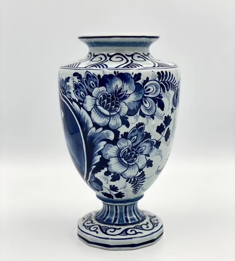 絕對古董藍色花瓶 Delft Bonnie | 三件套手繪花瓶