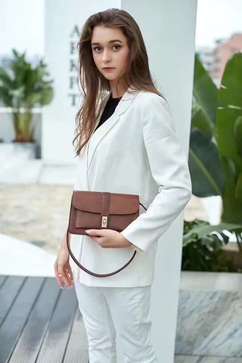 【歲末 7 折】女士腋下包手工製作真皮斜跨單肩包/側背包/手袋