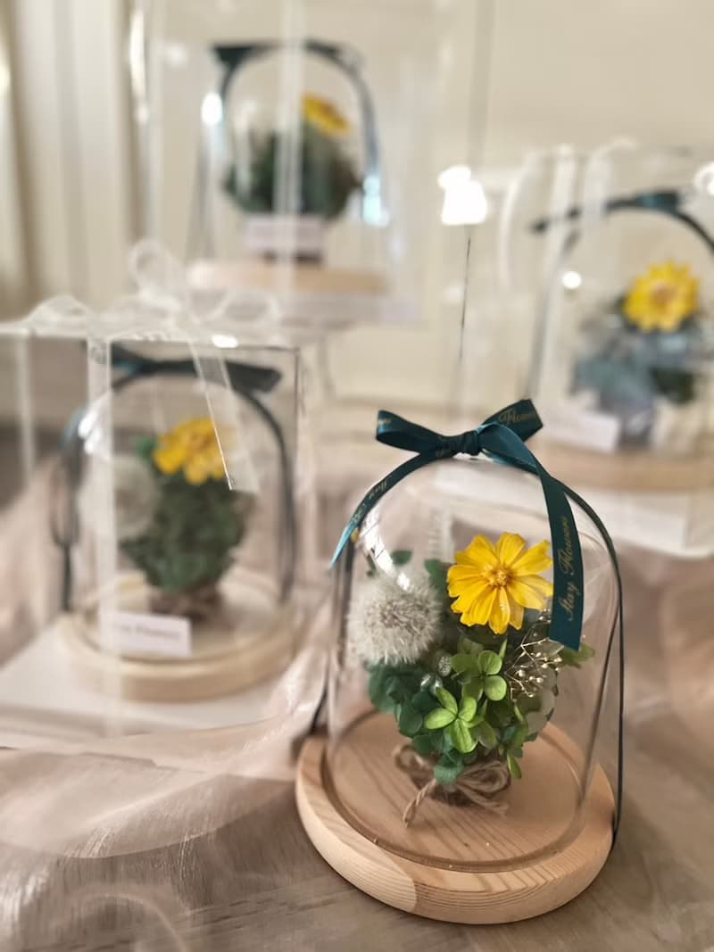 永生花不凋花蒲公英盅罩 聖誕節 交換禮物 送禮 開幕