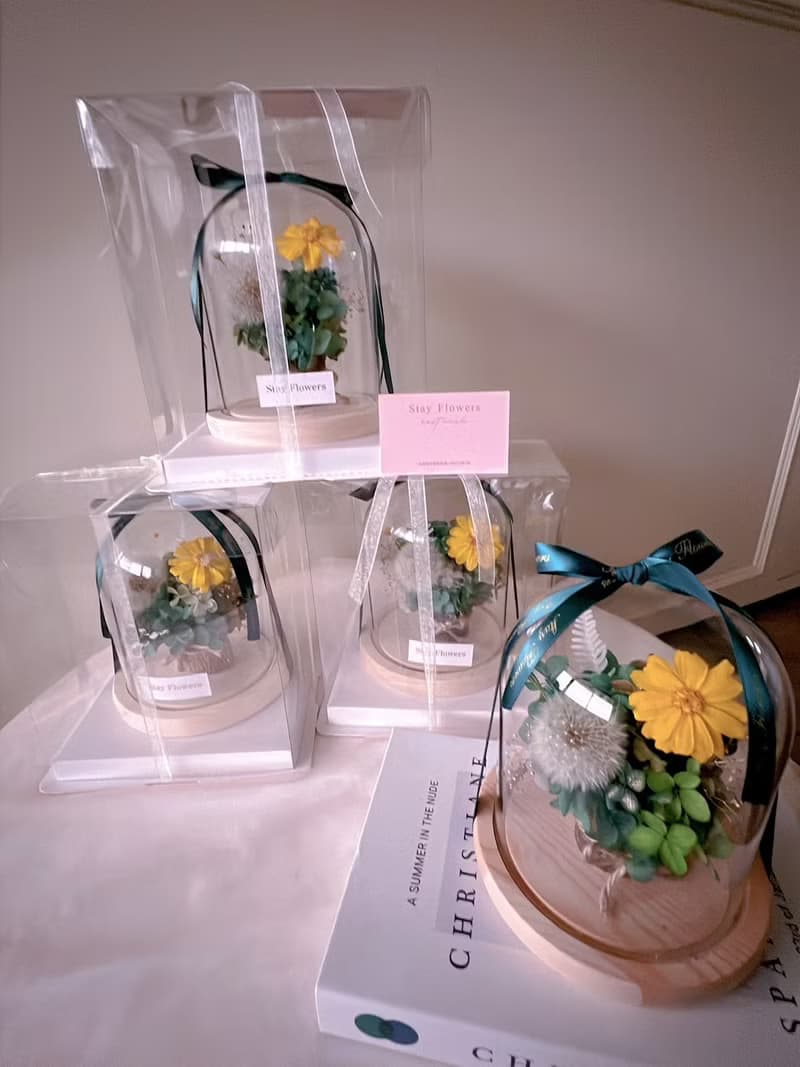 永生花不凋花蒲公英盅罩 聖誕節 交換禮物 送禮 開幕