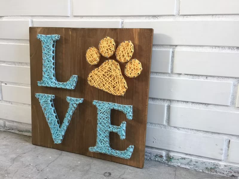 創意擺飾 木作品 LOVE 寵物是最愛 狗掌 貓掌 聖誕禮物