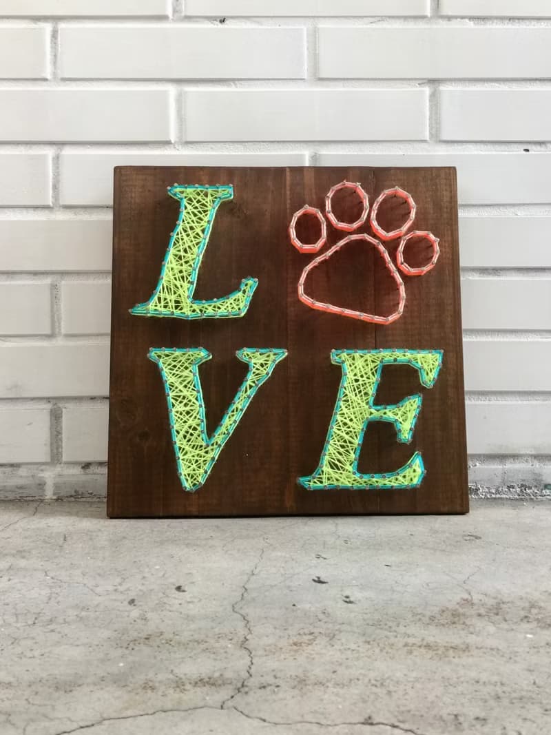 創意擺飾 木作品 LOVE 寵物是最愛 狗掌 貓掌 聖誕禮物
