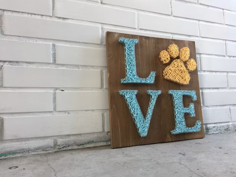 創意擺飾 木作品 LOVE 寵物是最愛 狗掌 貓掌 聖誕禮物
