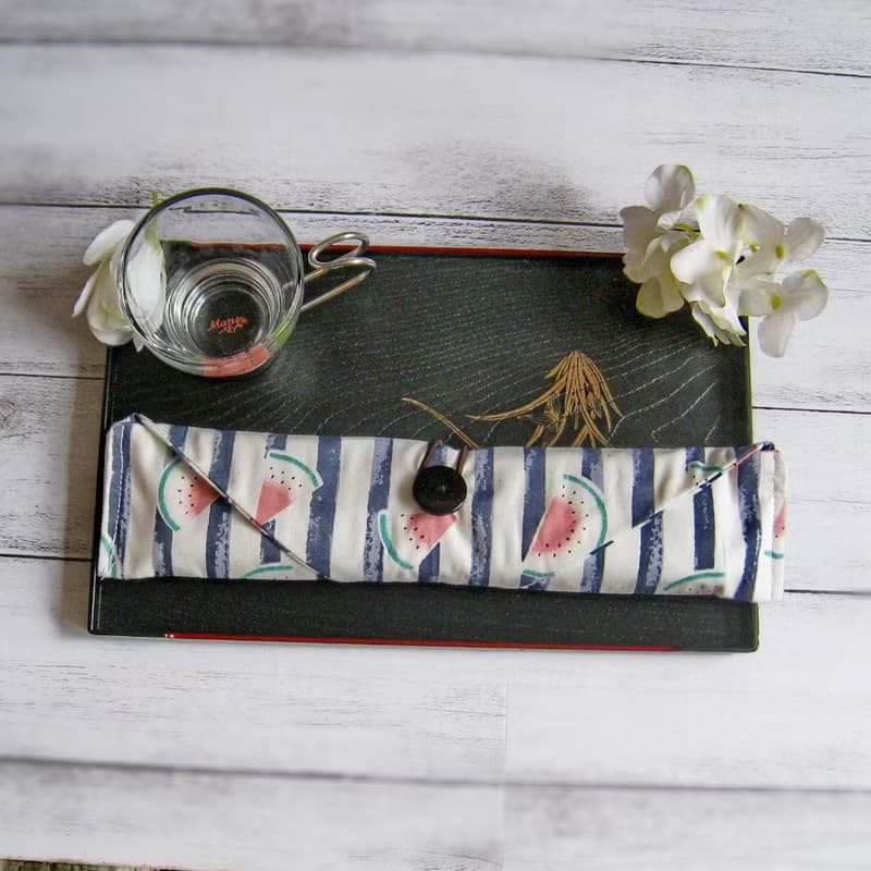 環保餐具組 餐具套 筷子套、餐具布套 飲管袋 CH-001 西瓜