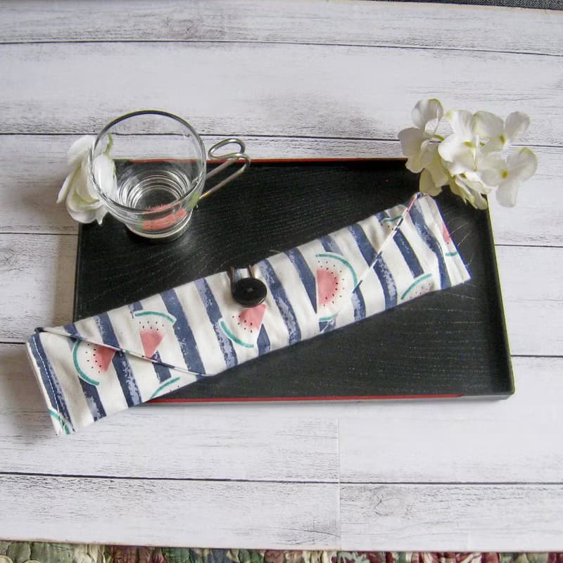 環保餐具組 餐具套 筷子套、餐具布套 飲管袋 CH-001 西瓜