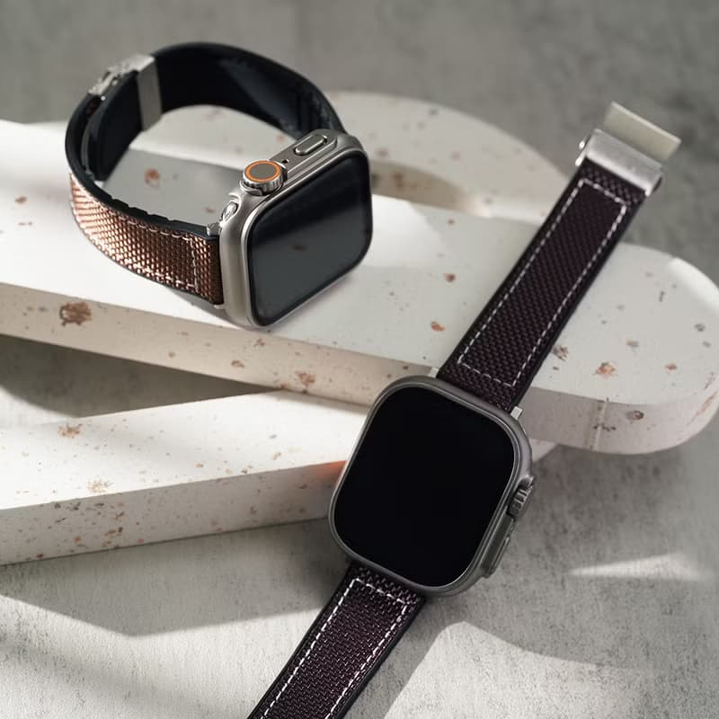 Apple watch - 車線簡約防水帆布錶帶 apple watch 錶帶