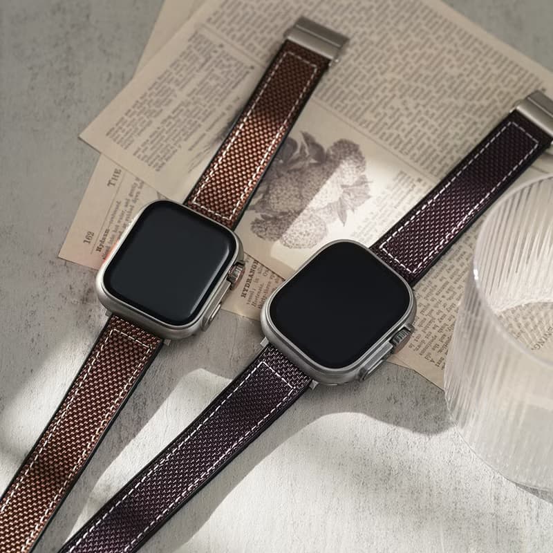 Apple watch - 車線簡約防水帆布錶帶 apple watch 錶帶