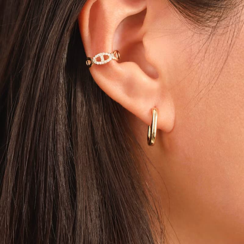 原創設計歐美風幾何不規則s925銀耳扣 設計感高級小眾耳環 女