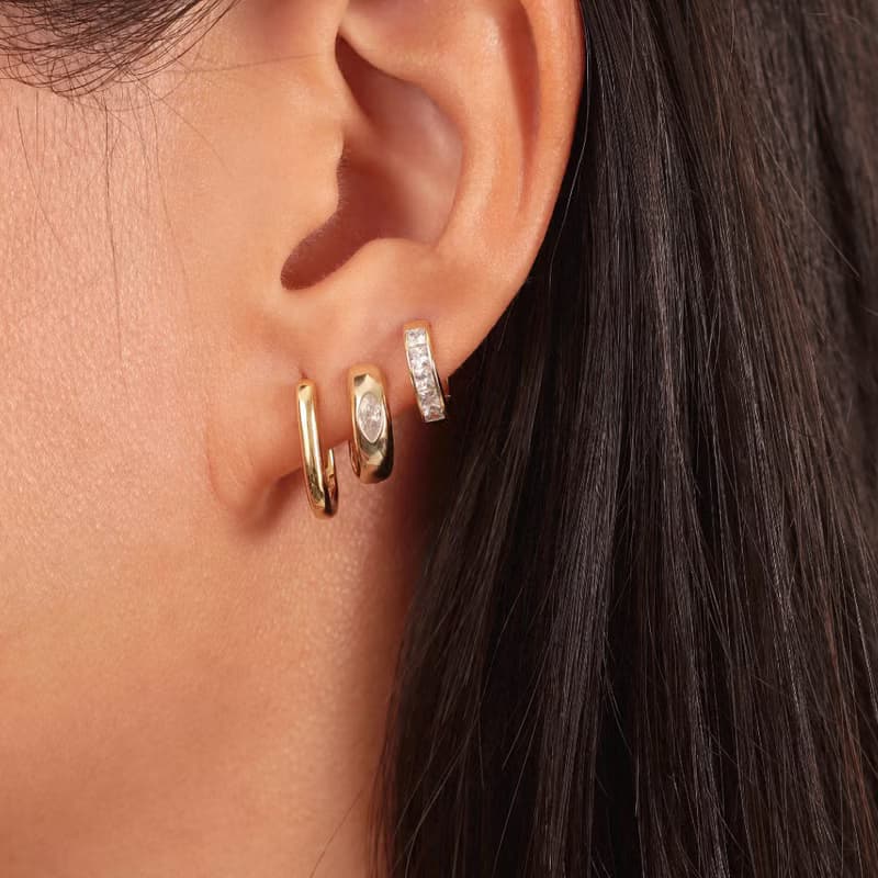 原創設計歐美風幾何不規則s925銀耳扣 設計感高級小眾耳環 女