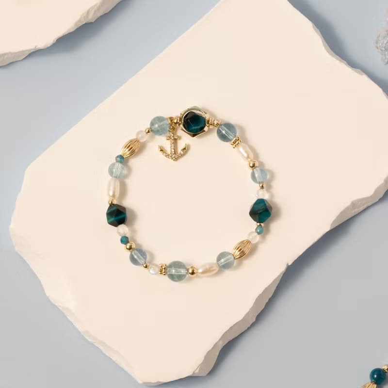 【海洋風】地中海的船舶 | 海藍寶/虎眼石 | 能量水晶/寶石/設計