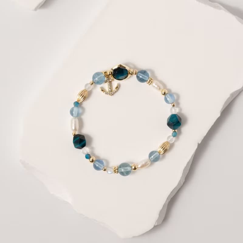 【海洋風】地中海的船舶 | 海藍寶/虎眼石 | 能量水晶/寶石/設計