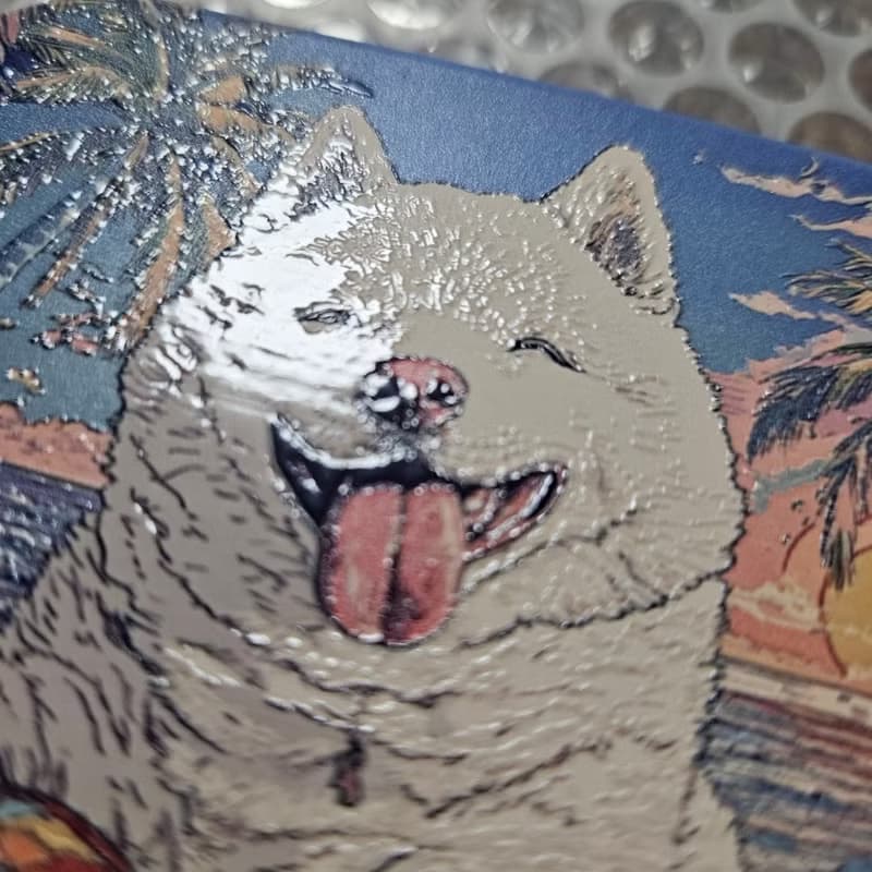白柴沙灘-晶雕陶瓷吸水杯墊