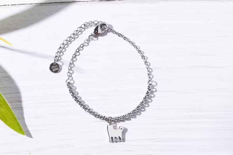 柴犬手鍊 狗狗背影系列-抗敏醫療鋼