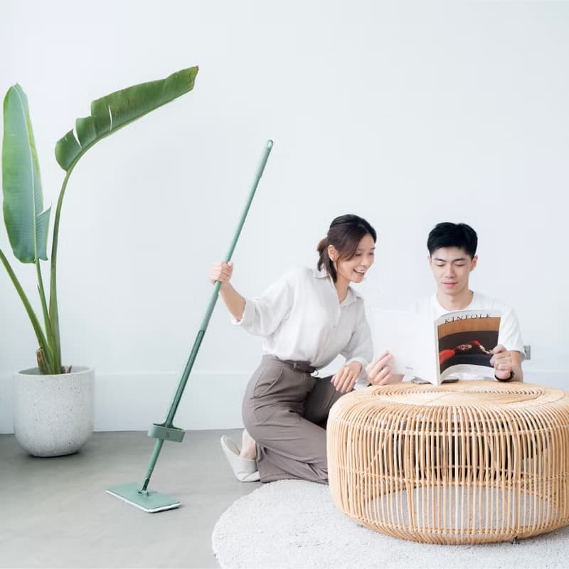 QUICK MOP 免手洗平板拖把(綠)