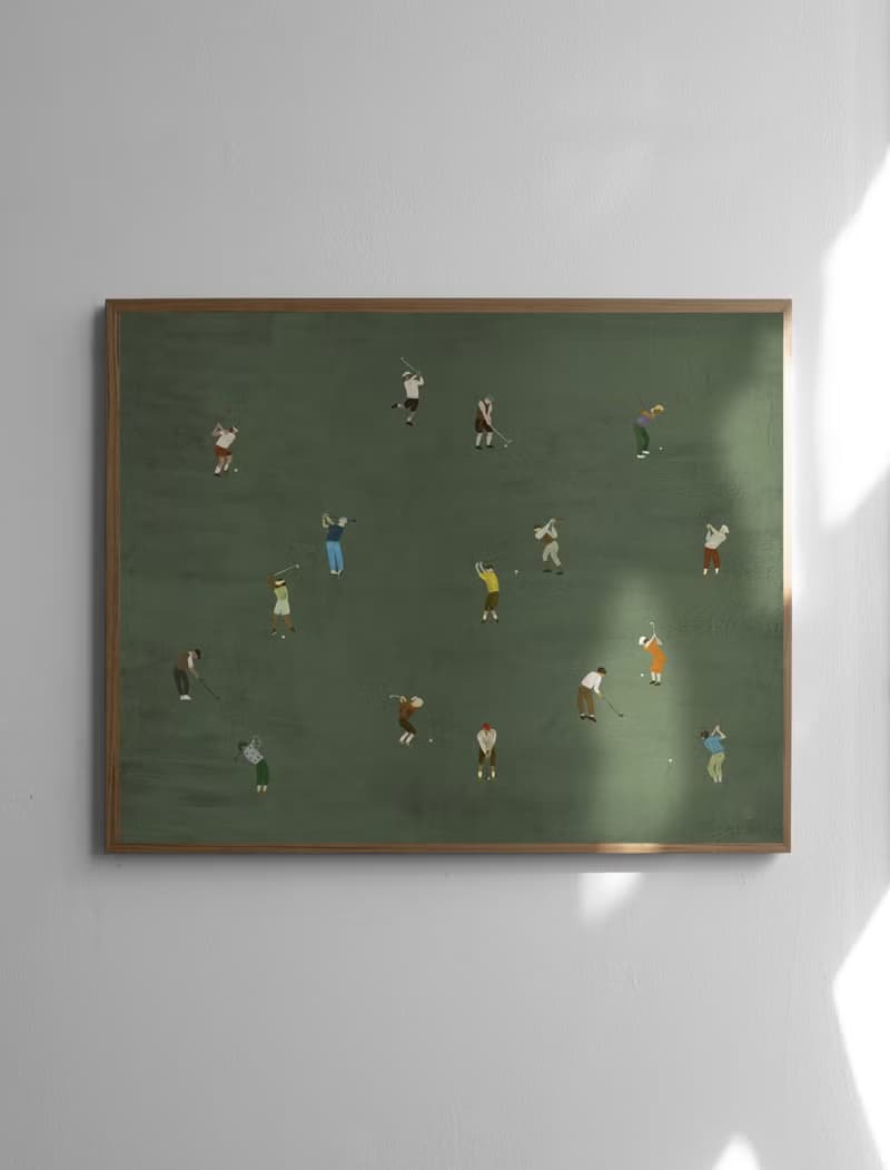 Elisabeth Dunker -瑞典藝術家設計海報 GOLFERS POSTER (50X40cm