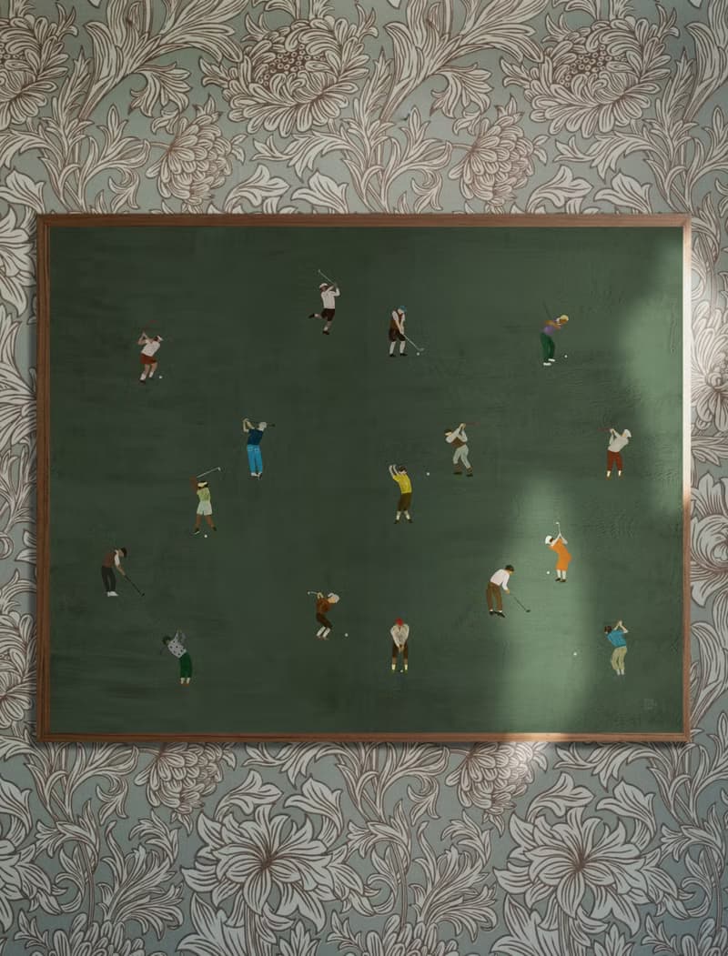 Elisabeth Dunker -瑞典藝術家設計海報 GOLFERS POSTER (50X40cm
