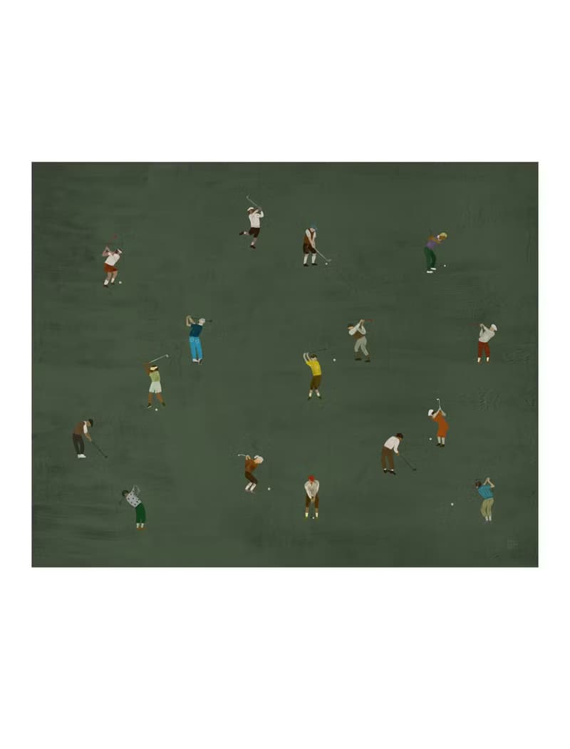 Elisabeth Dunker -瑞典藝術家設計海報 GOLFERS POSTER (50X40cm
