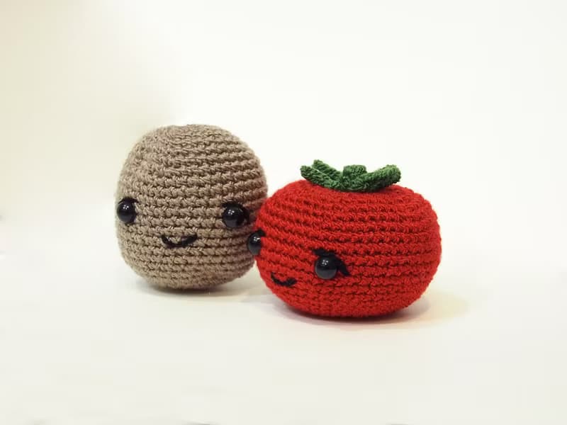 Couple plush Tomato and Potato