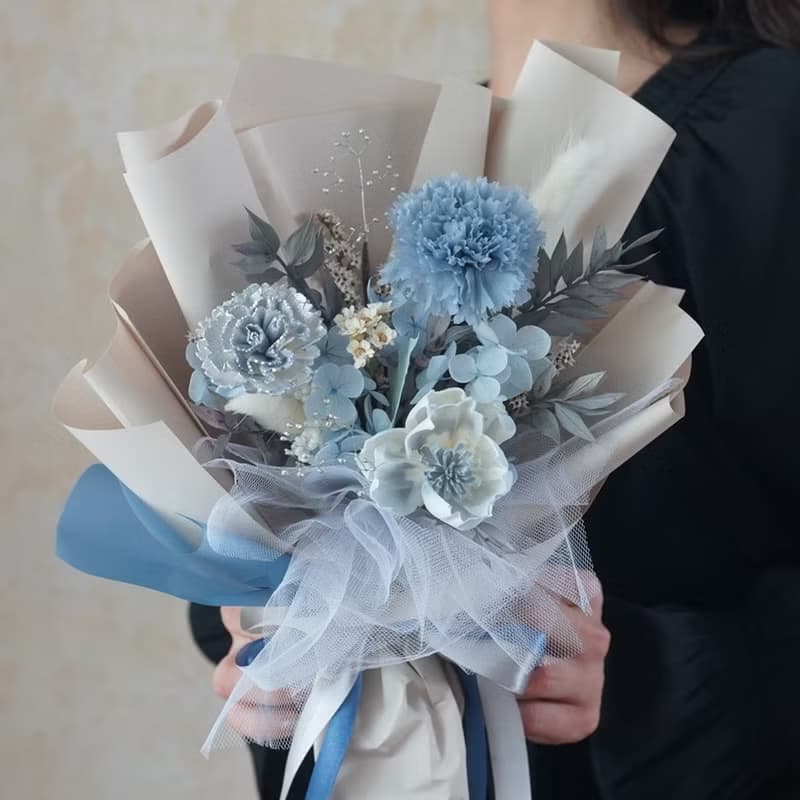 康乃馨永生花束M 5色系