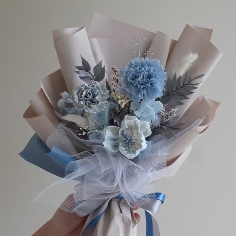 康乃馨永生花束M 5色系