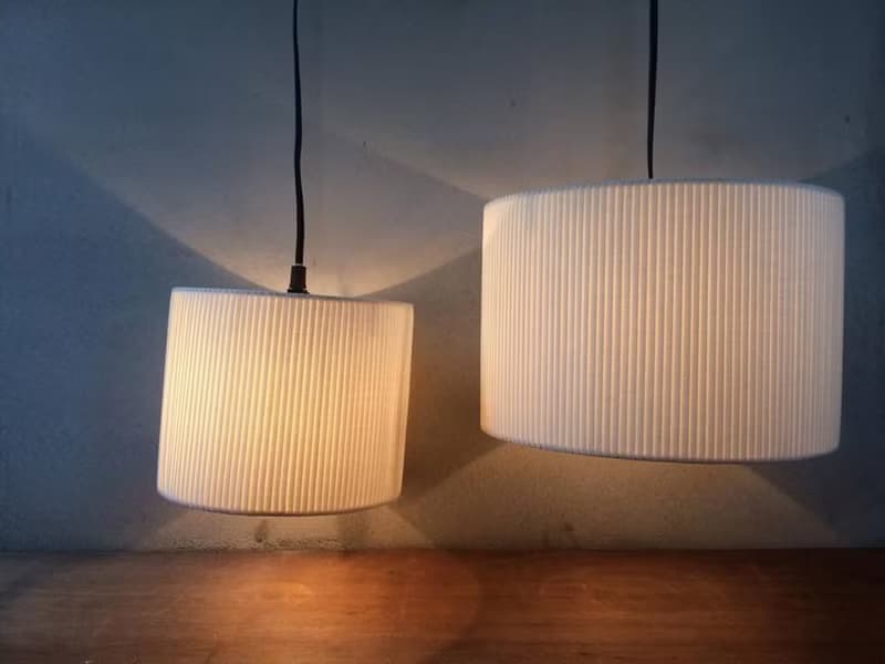 小燈罩款 早期歐洲HANDMADE手工百折吊燈