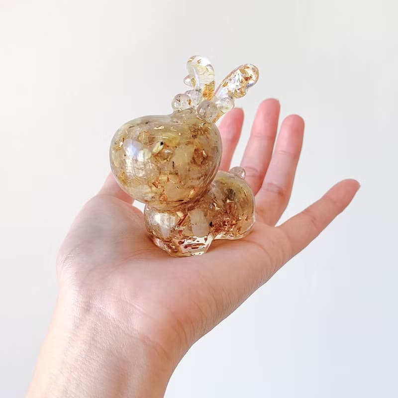 【快速出貨】水晶麋鹿 M號 | 天然石擺飾 | 生日 聖誕 交換禮物