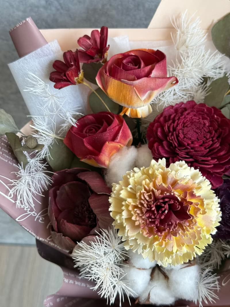 永生花+乾燥花|粉色系花束|通用祝賀花禮|升遷開幕|母親節