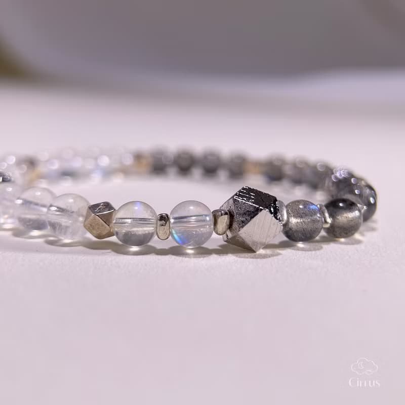 定位座標|馬島月光|天鐵|足銀配件|S925純銀配件|水晶手鍊|A46