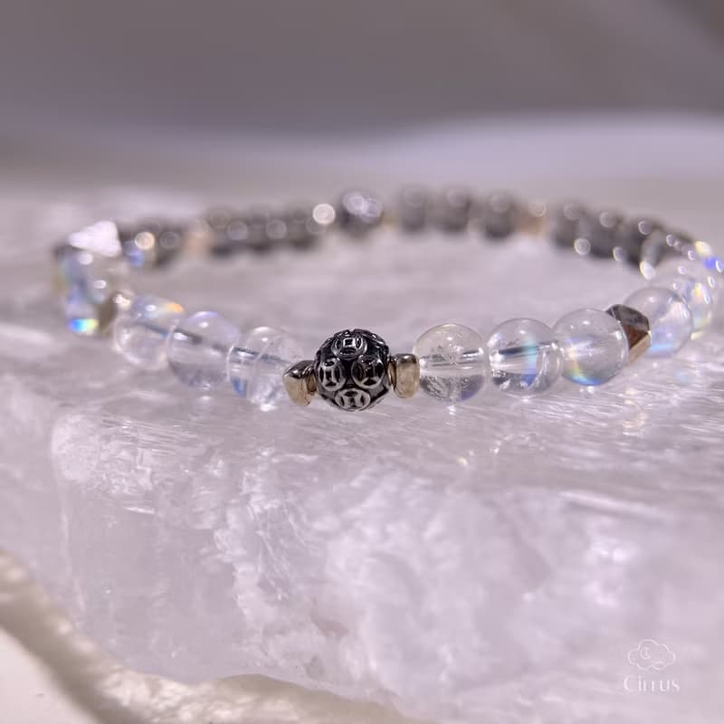 定位座標|馬島月光|天鐵|足銀配件|S925純銀配件|水晶手鍊|A46