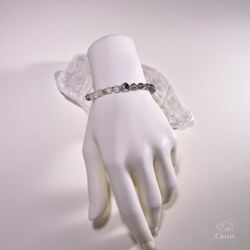 定位座標|馬島月光|天鐵|足銀配件|S925純銀配件|水晶手鍊|A46