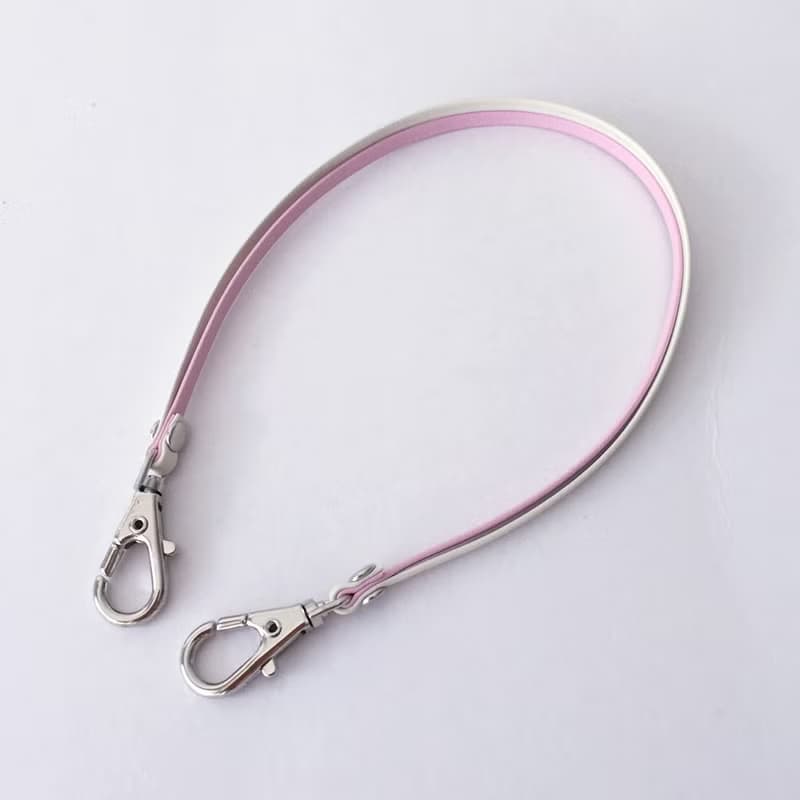 2トーンカラー ストラップ (パールピンク × アイボリー) シルバー金具