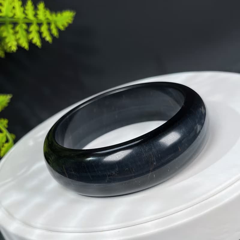 高品質藍虎眼石手镯58MM 流星紋聚寶盆藍虎晴石手環 淨化調節安撫