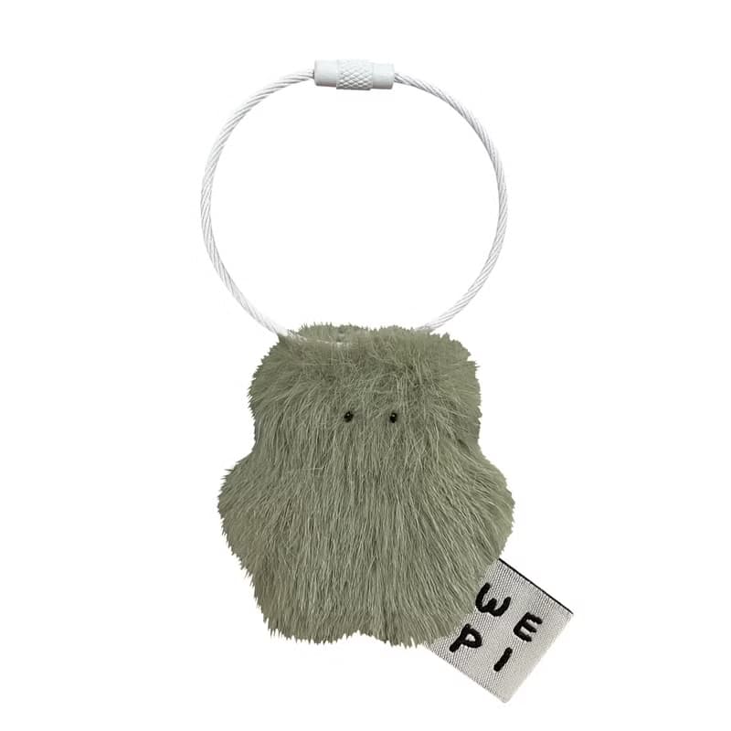 Micro greenery key ring (5X5cm) /handmade fur mini doll present charm miniature