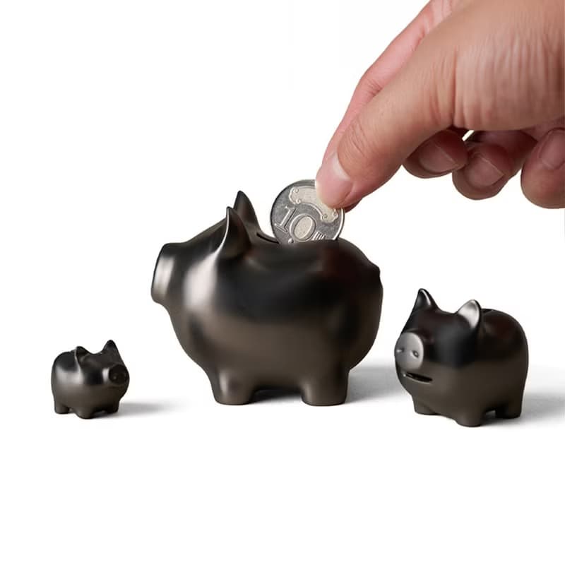 GOLDENPIG | 招財金豬 叄 霧鎳黑