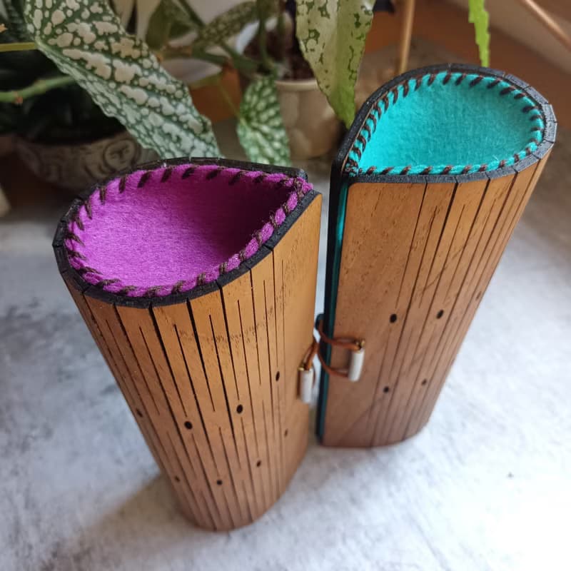 茉樂情人手盒組/眼鏡盒/鉛筆盒/柚木/永恆自然風/小物收納