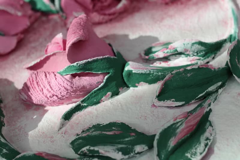 Roses, round 3D rose painting, home decor, texture painting.