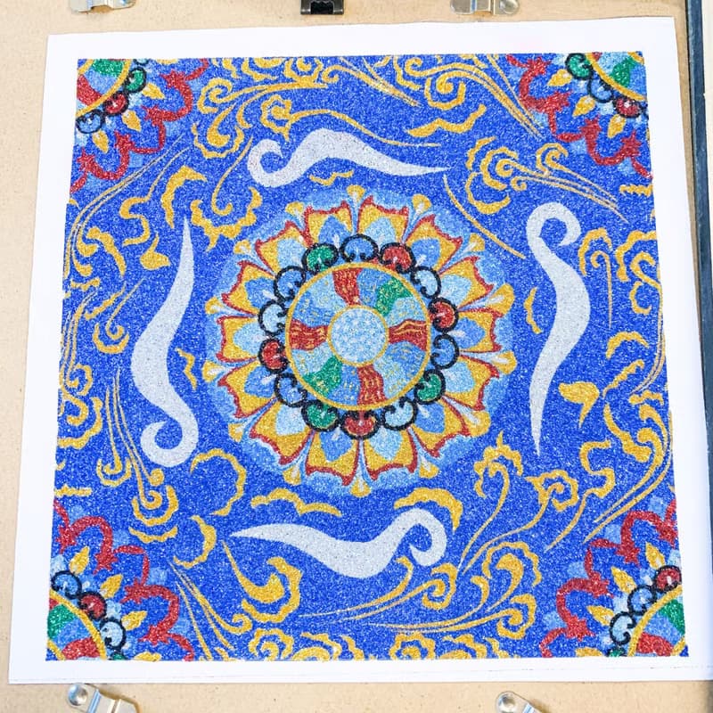 敦煌飛天沙畫中國風客廳掛畫diy喬遷禮物手工材料包非遺文化體驗