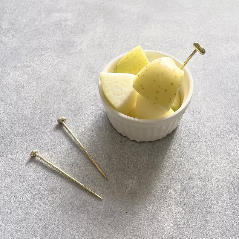 【5pieces set】真鍮ビーズの爪楊枝