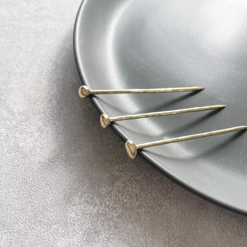 【5pieces set】真鍮ビーズの爪楊枝