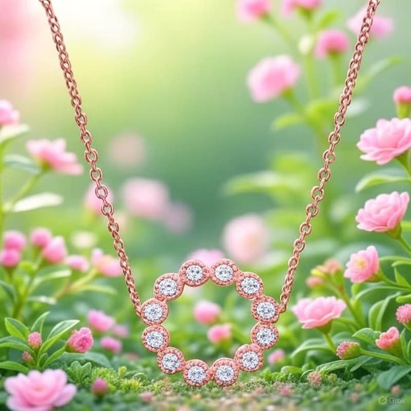 【美鑽銀飾】 鋯石925純銀玫瑰金手鍊 | 生日 紀念日 心意首選