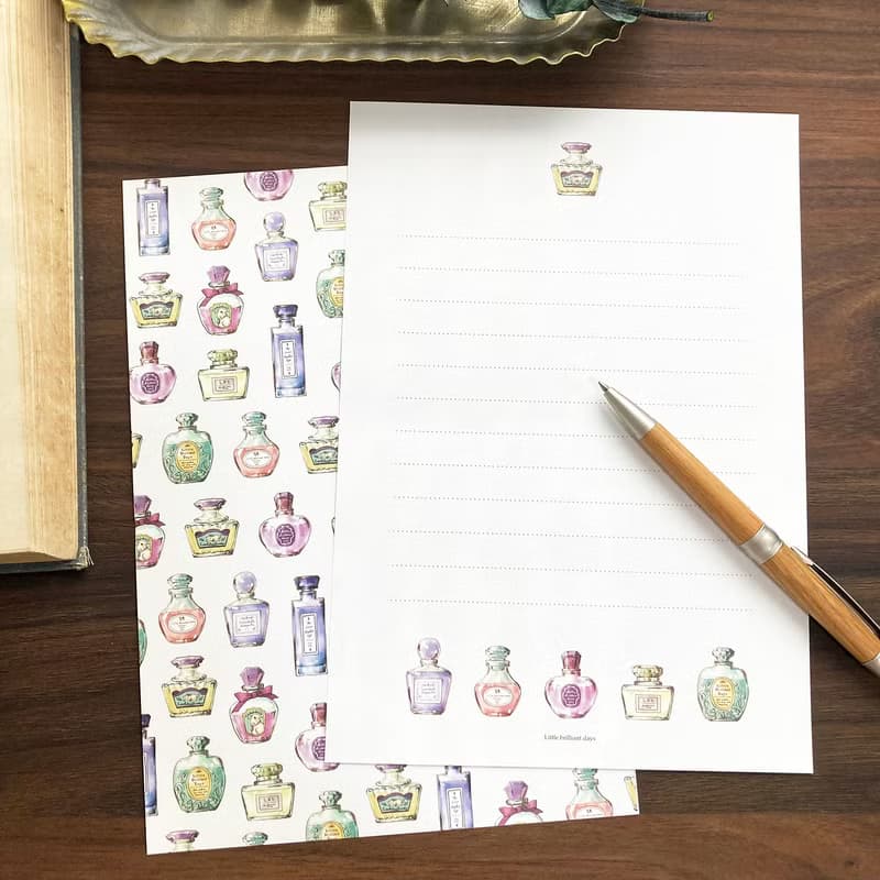 Letterset Perfume bottles　 香水瓶レターセット