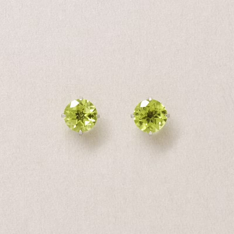 【Second Earrings】 鉑金橄欖石耳環