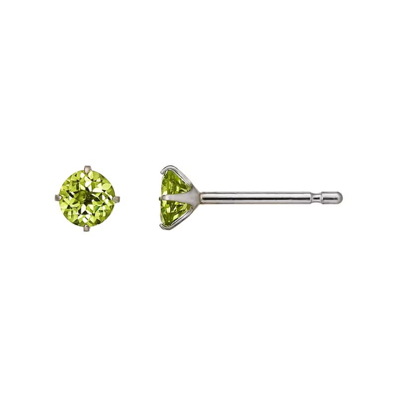 【Second Earrings】 鉑金橄欖石耳環