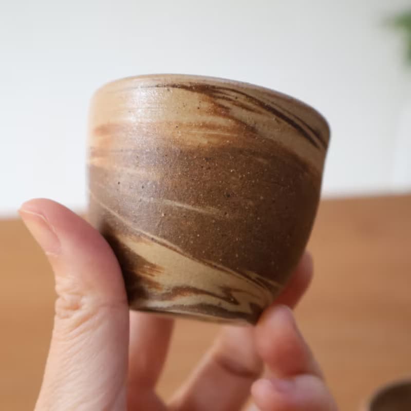 耳朵餅乾 手工陶茶杯